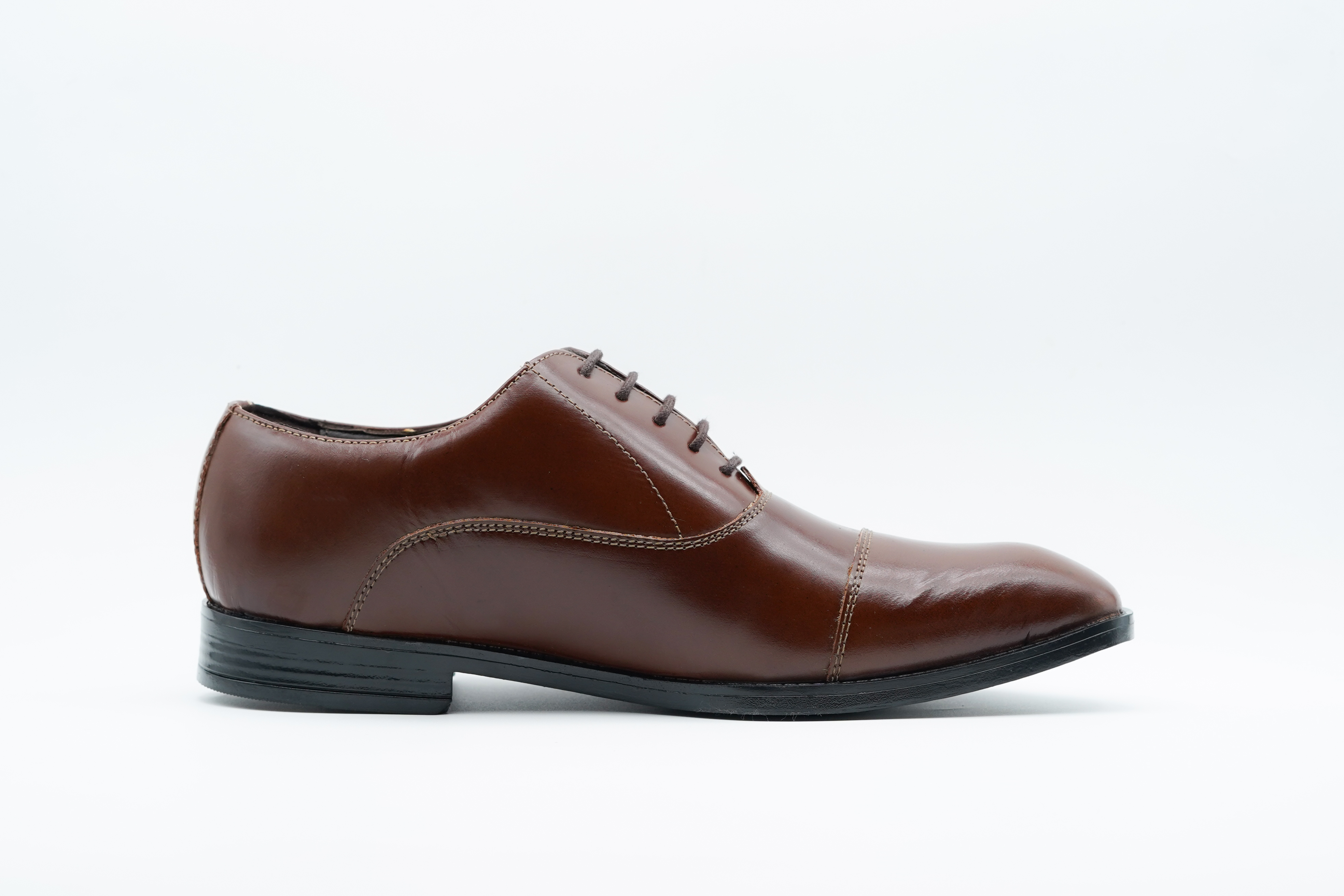 Monarch Mens Formal Oxford Brown Image 3
