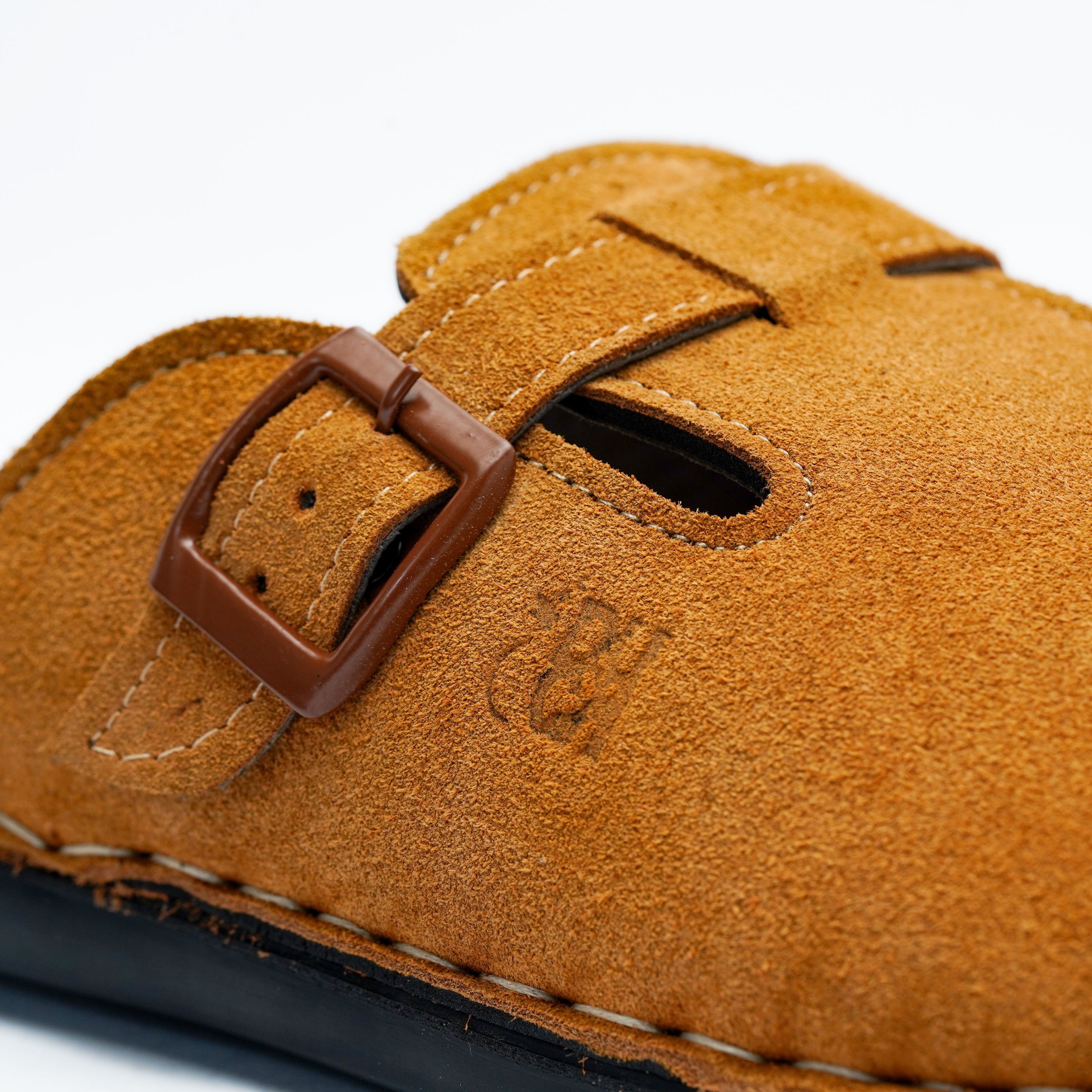 Men's Clog Style Slip On Sandal with Adjustable Buckle Strap Image 4