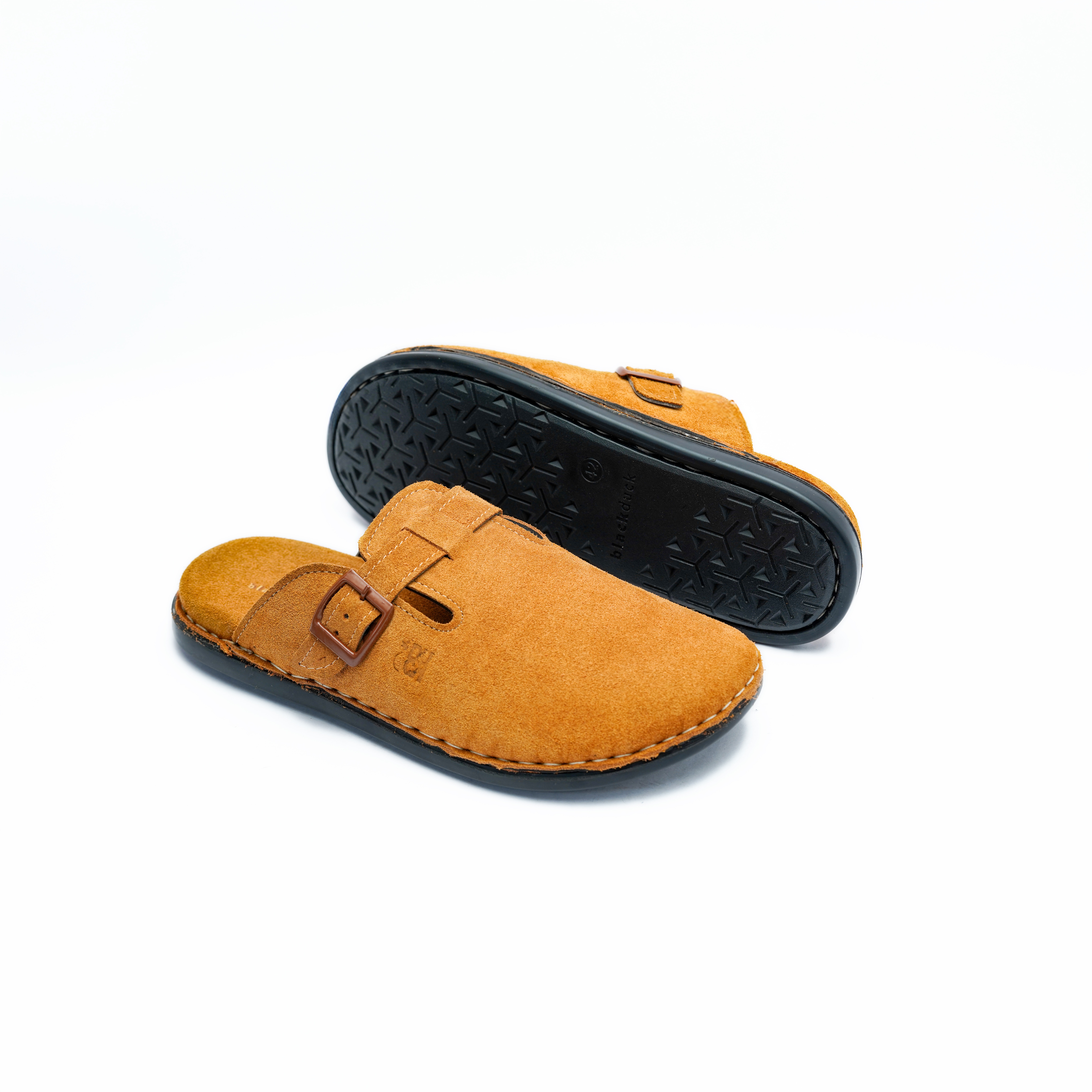 Men's Clog Style Slip On Sandal with Adjustable Buckle Strap Image 5