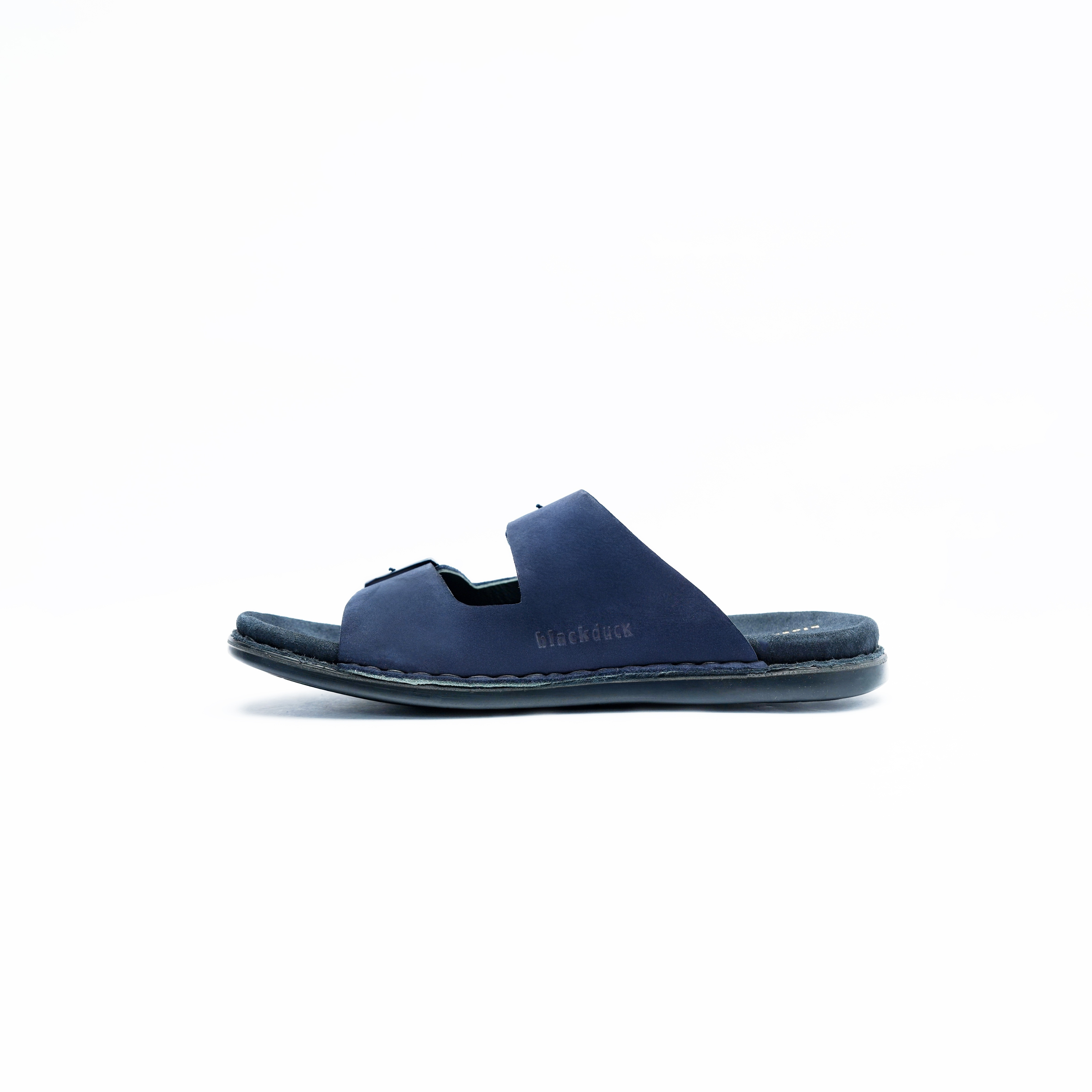 Men's Double Strap Slip On Sandal with Suede Footbed Image 3