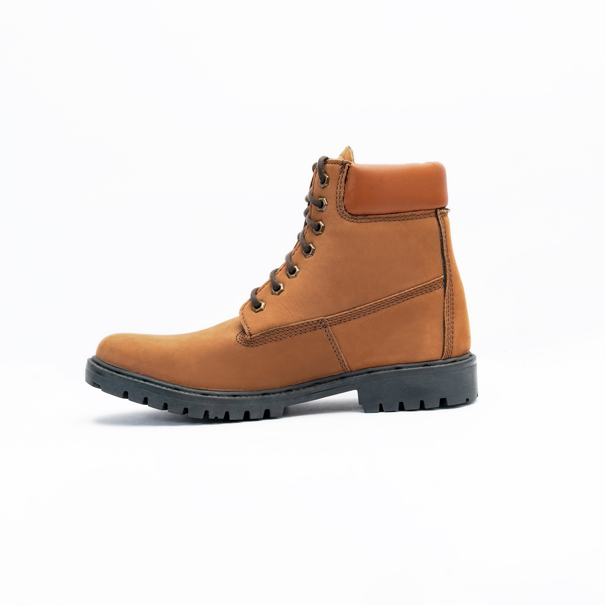 Men's Casual Lace Up High Ankle Boot with Textured Grip Image 4