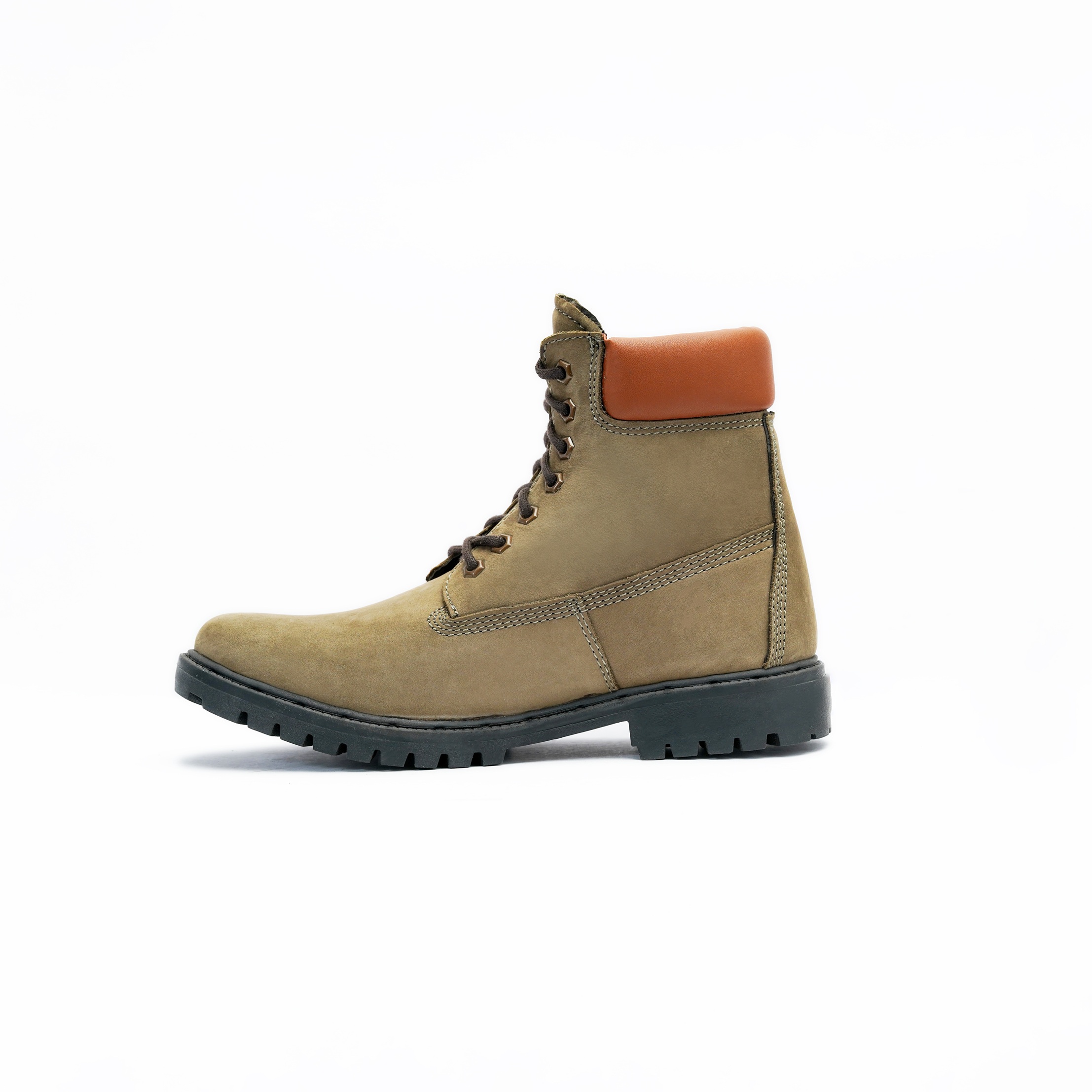 Men's Casual Lace Up High Ankle Boot with Textured Grip Image 4