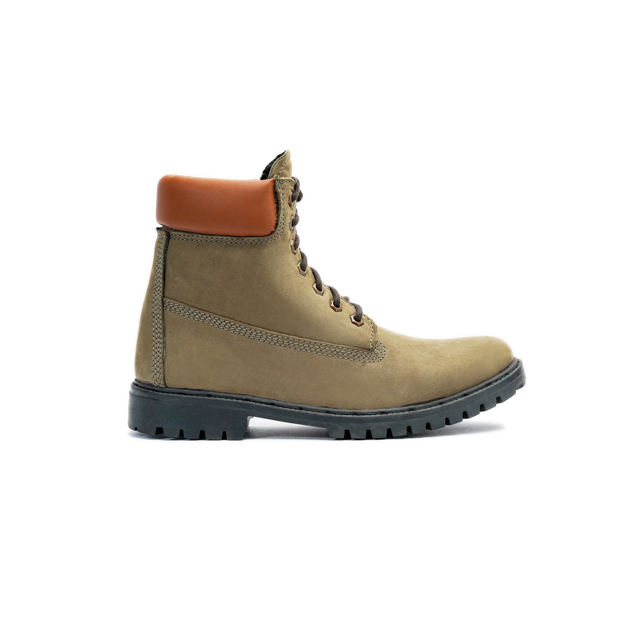 Men's Casual Lace Up High Ankle Boot with Textured Grip Image 5